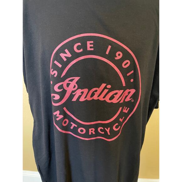 Indian Motorcycle Men’s Black Circle Logo T-Shirt 2XL - Picture 3 of 5